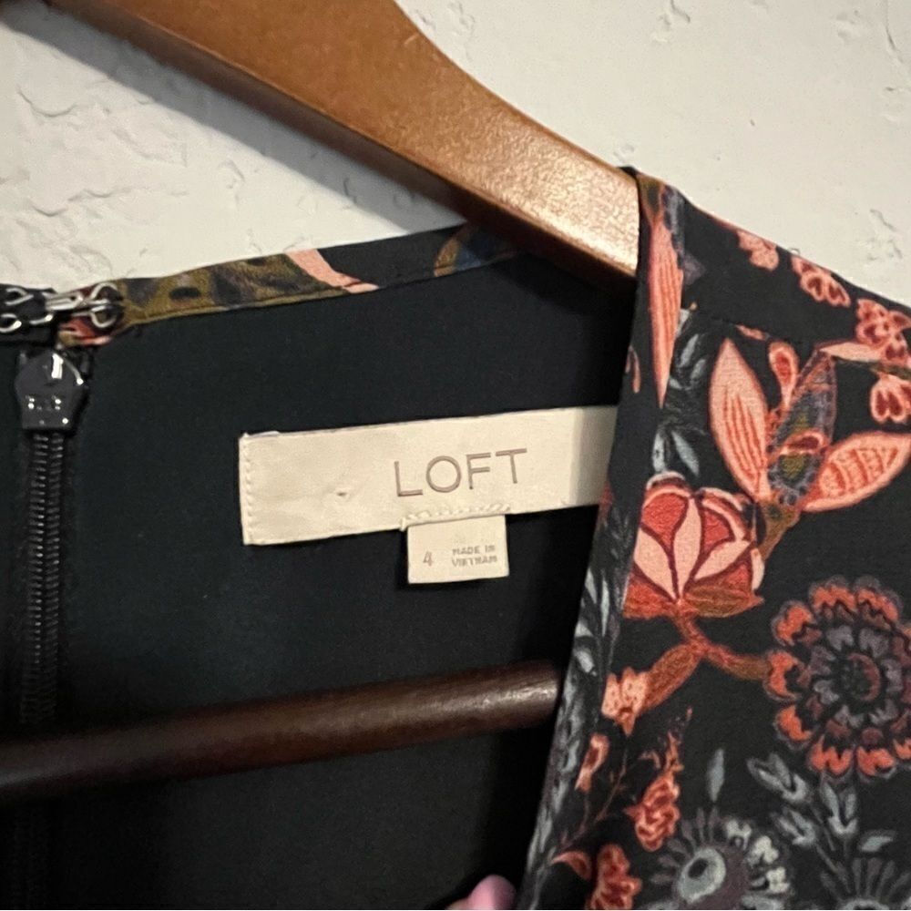 Loft Floral Paisley Printed Long Sleeve Dress - Picture 6 of 12